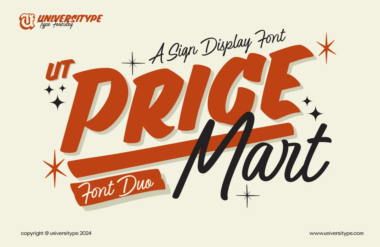 UT Pricemart - A Sign Display Font Duo