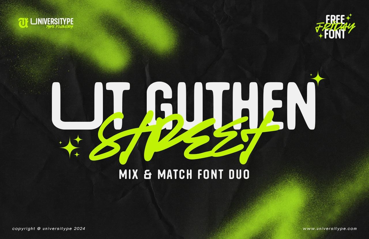 UT Guthen Street - Free Font