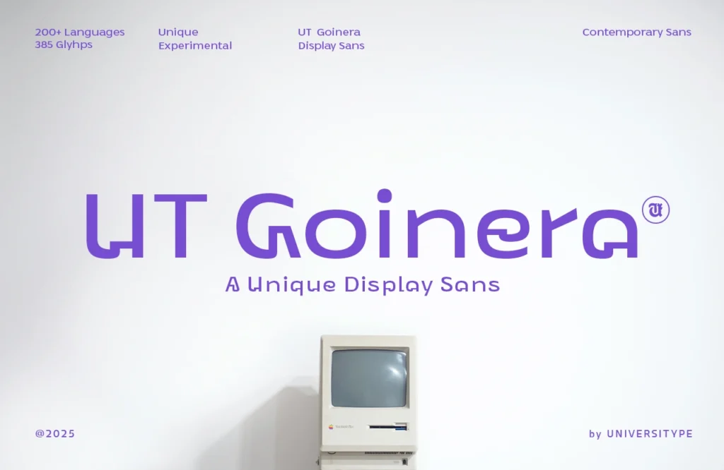 UT Goinera – A Minimal Geometric Typeface with Clever, Curved Details