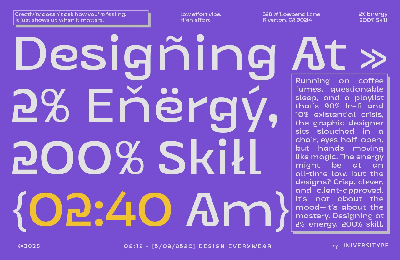 UT Goinera – A Minimal Geometric Typeface with Clever, Curved Details