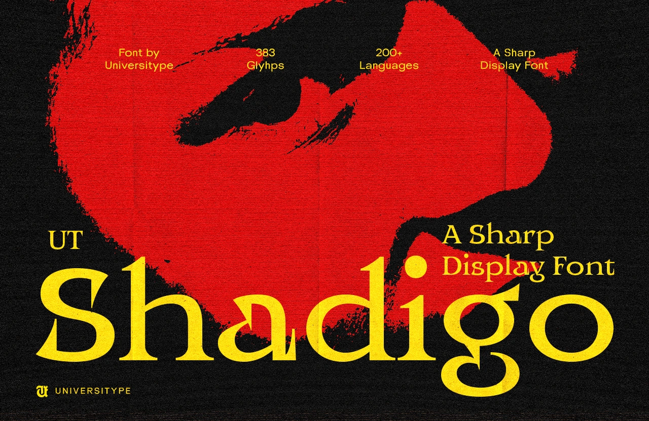 UT Shadigo - A Sharp Display Font
