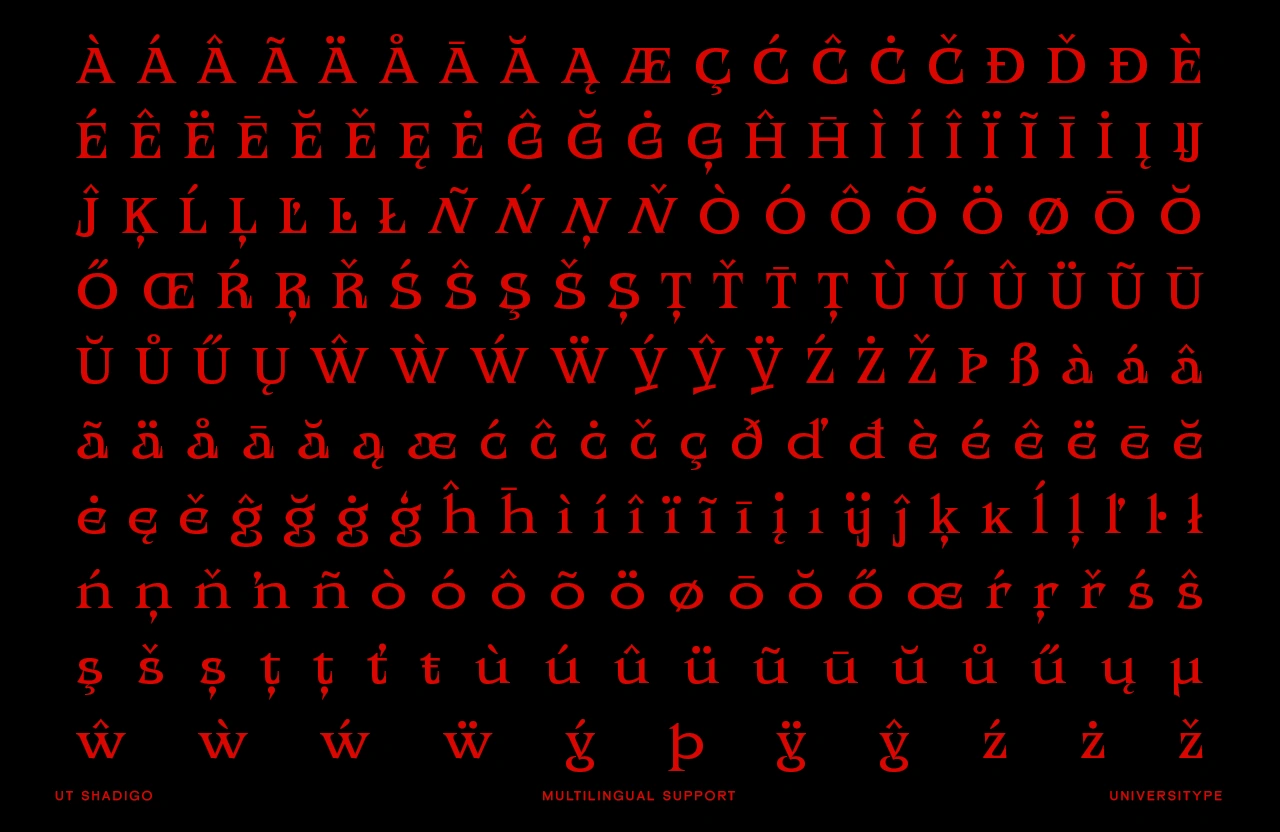 UT Shadigo - A Sharp Display Font