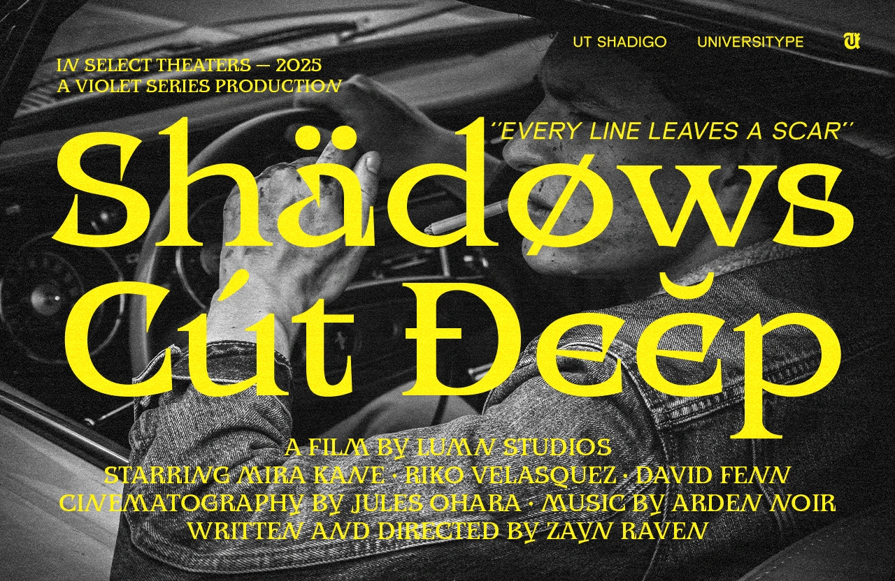 UT Shadigo - A Sharp Display Font