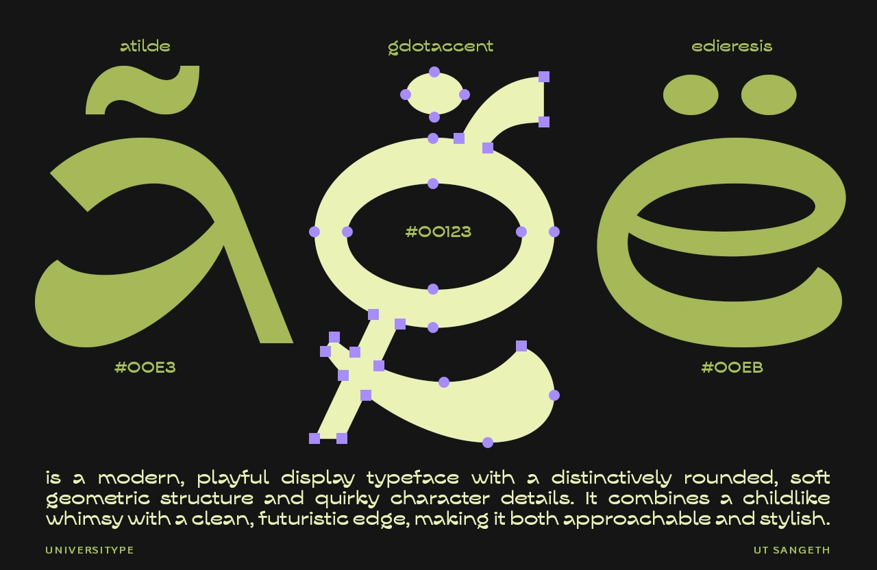 UT Sangeth - Playful Reverse Contrast Display Font