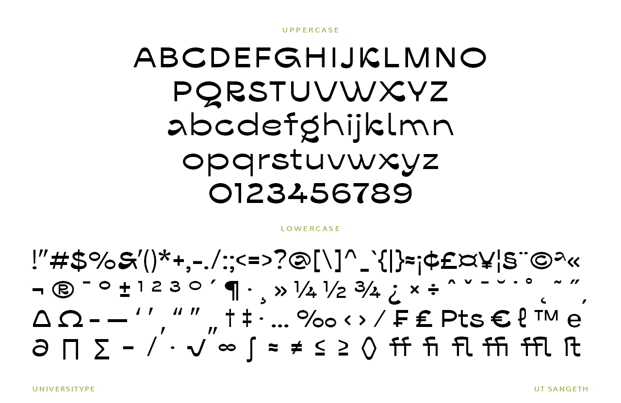 UT Sangeth - Playful Reverse Contrast Display Font