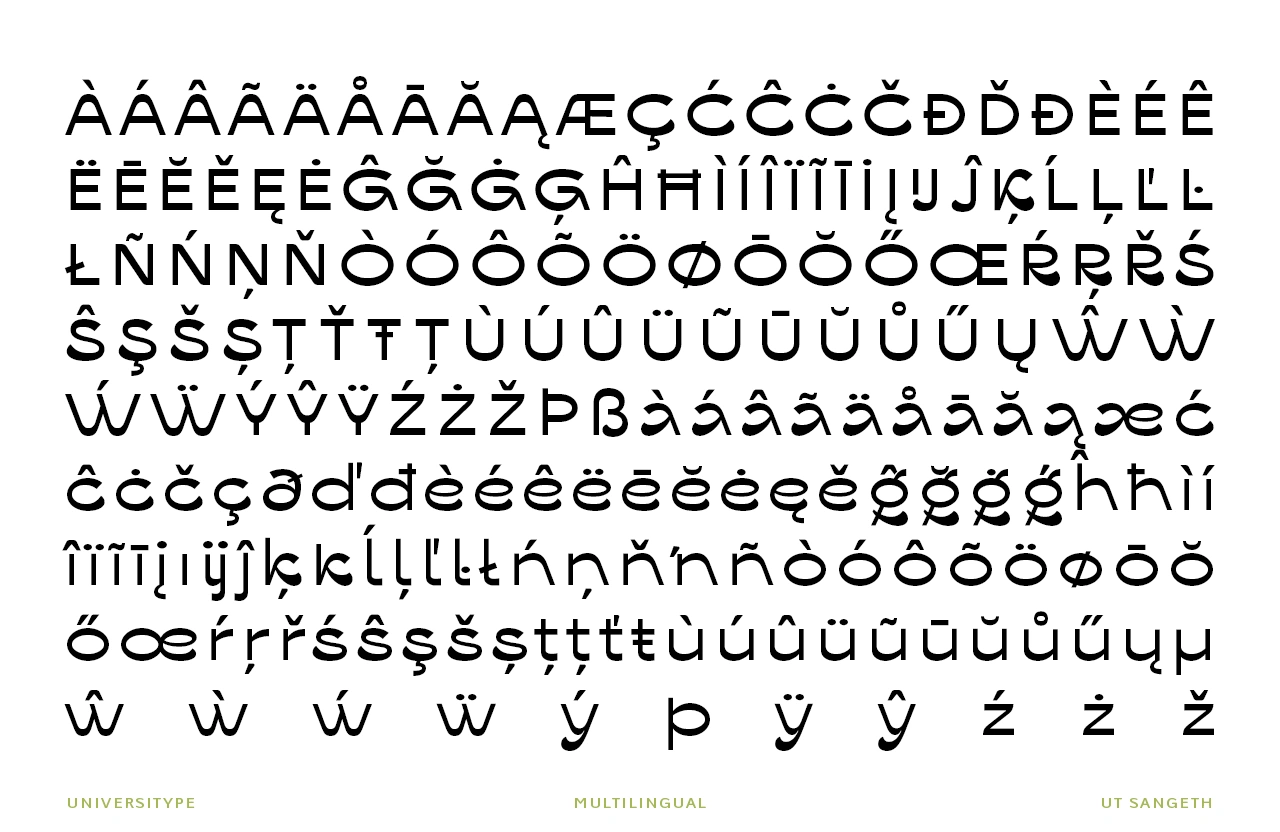 UT Sangeth - Playful Reverse Contrast Display Font